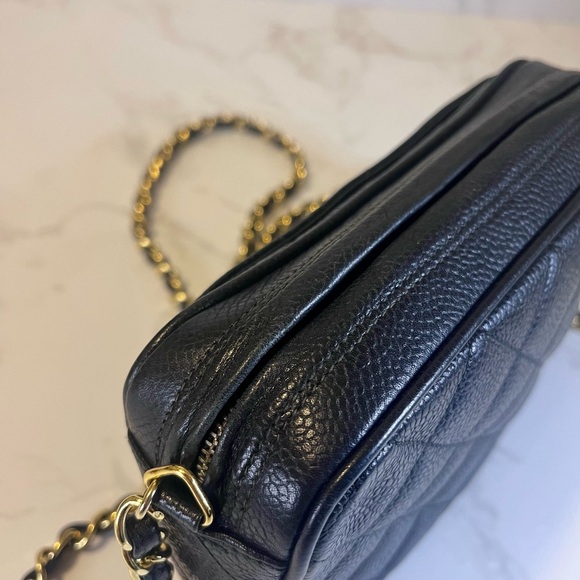 SOLD Vintage Small Chanel Black Caviar Camera Bag - Picture 10 of 16